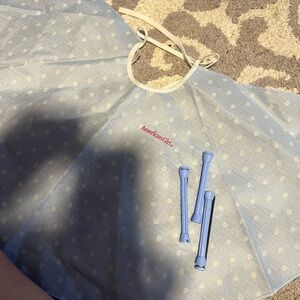American girl doll hair dresser gown and hair curlers